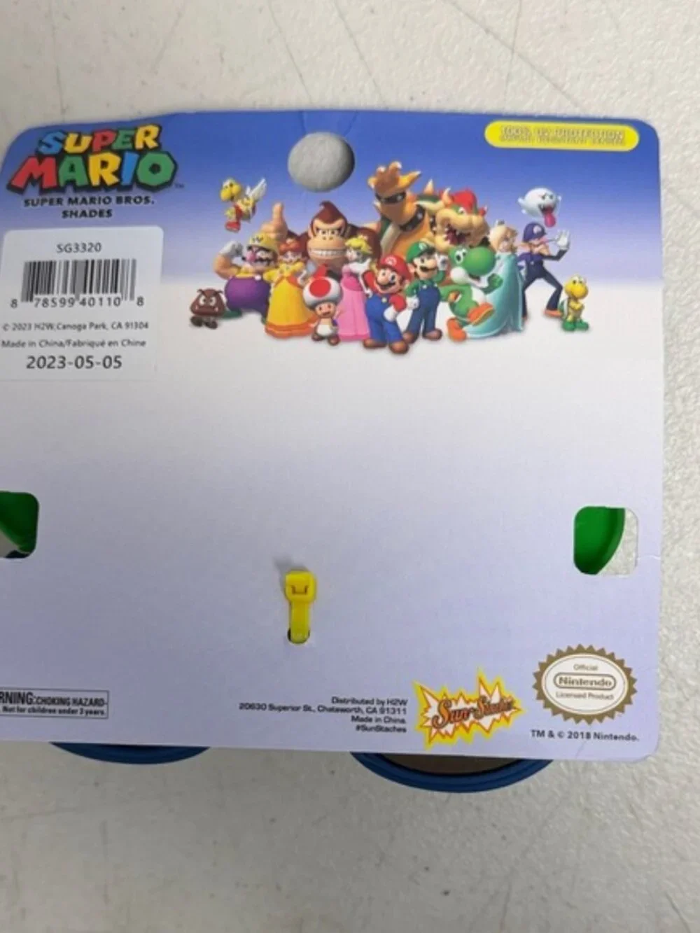 Súper Mario Bros Luigi Shades Nintendo Kids Blue Sunglasses